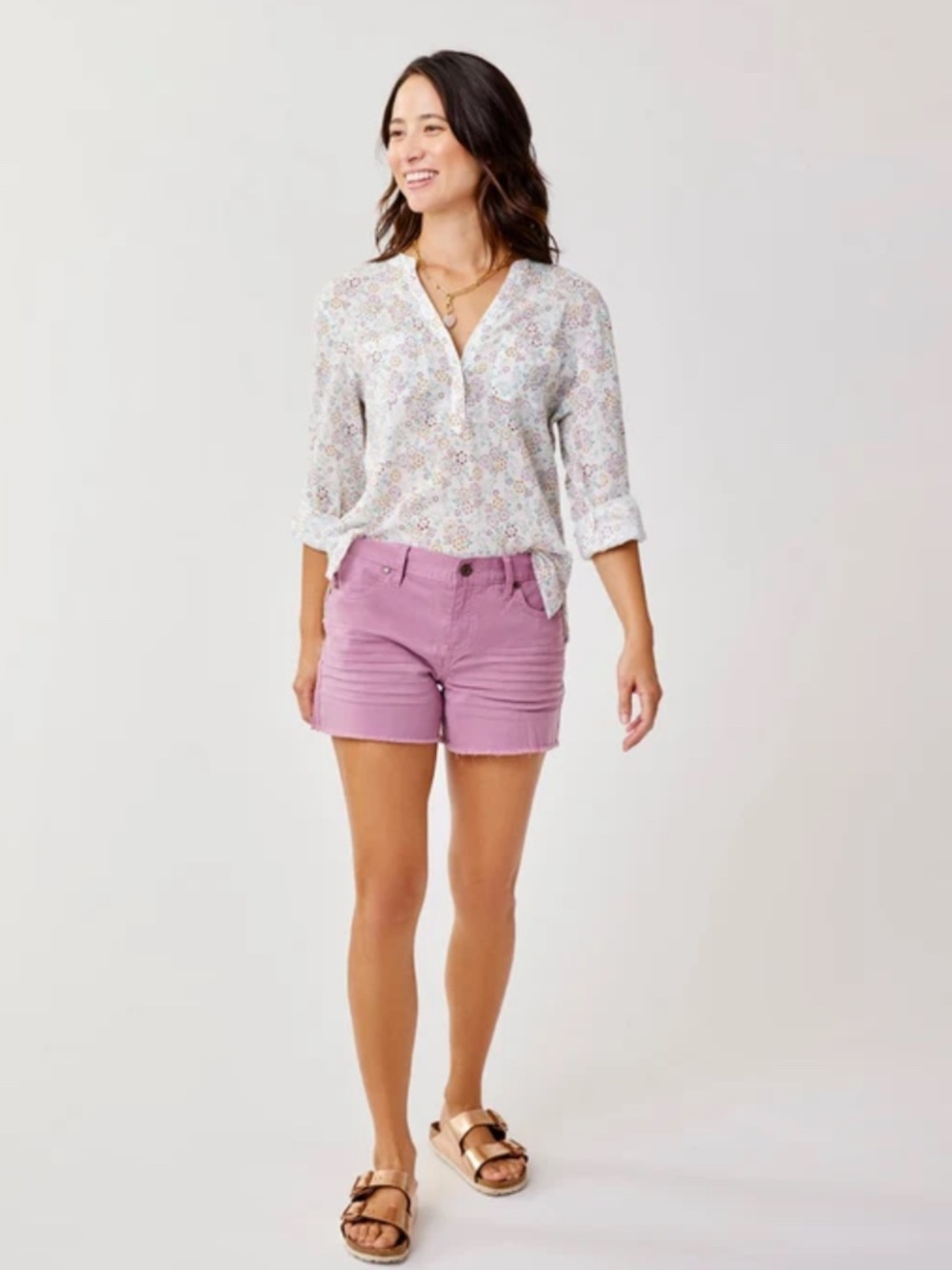 Carve Designs Oahu 4 in stretch cotton corduroy raw hem short
